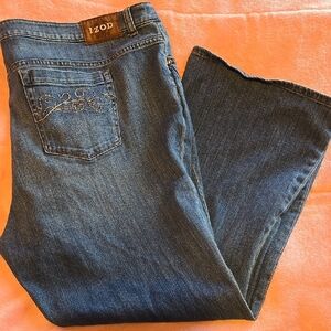 Izod Blue Straight Leg Jeans Medium Weight Denim